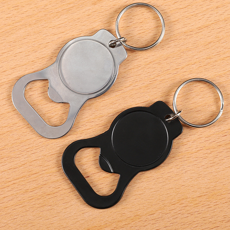 Stainless steel keychain dropper bottle opener 