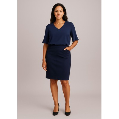 Womens Siena Bandless Pencil Skirt  